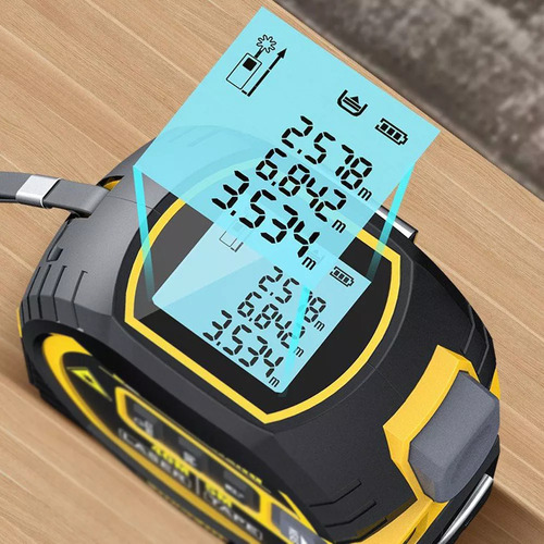 3-in-1 Laser Measure 5m With Lcd Backlight Tape Measure