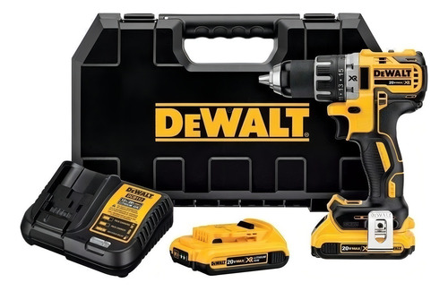 Kit Furadeira E Parafusadeira Sem Fio Dewalt Modelo Dcd796d2 Furadeira De Impacto 13mm Com Maleta De Transporte 2 Baterias 1 Carregador Bivolt