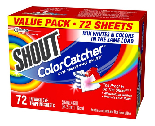 Shout-hojas Para Mantener El Color De La Ropa -72 Hojas.