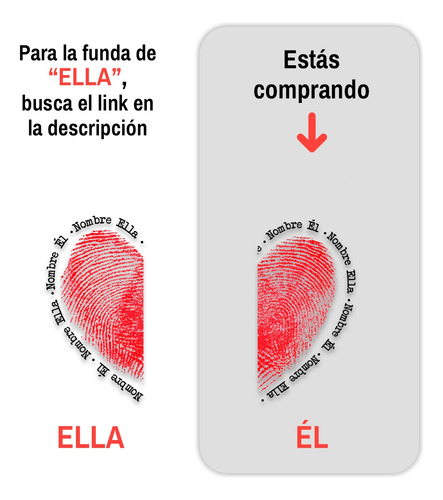 Funda Para Zte Para Parejas Corazón Con El Nombre De Él