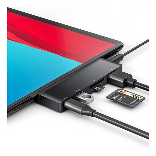 Surface Pro Base Acoplamiento Eishab 6 1 Usb Hub Para 4k