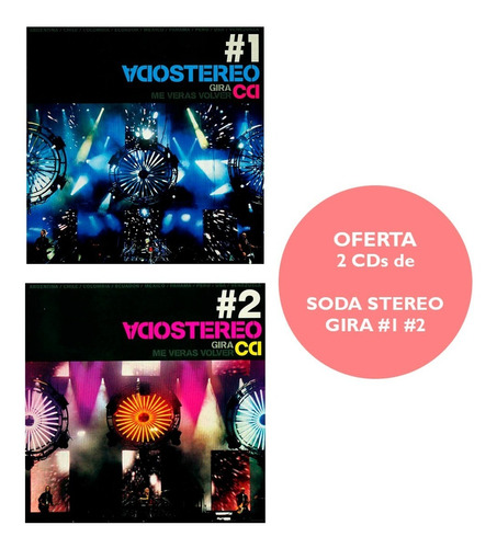 Soda Stereo - Gira Me Veras Volver #1 Y #2 (2 Cds) Sony