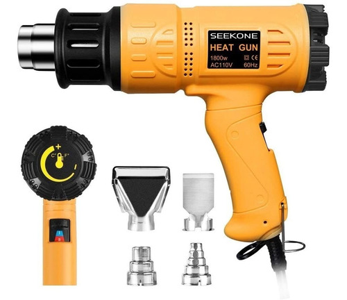 Pistola Aire Caliente Seekone 1800w Kit De Control Temperatu