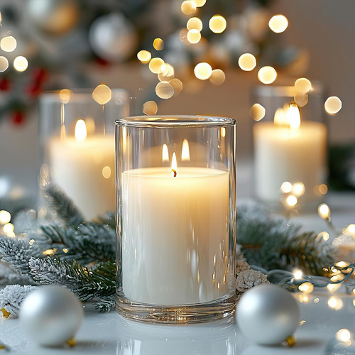 Conjunto De 6, 2.75 X 3.25 Velas Sin Perfume, Velas De Pil