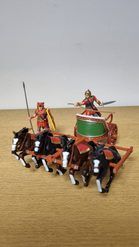 Soldaditos Dsg Britains Quadriga Romana, Roman Charriot Marrón Y Verde