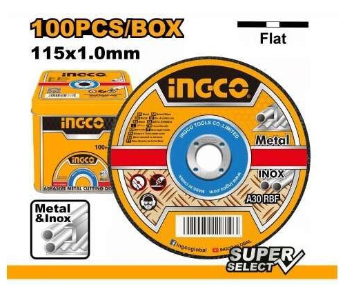 Disco Lata X100 4-1/2  X 1.0mm Ingco - Ynter Industrial