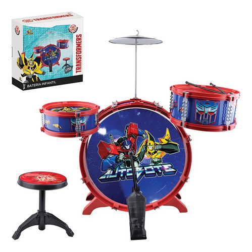 Instrumento Musical Bateria Infantil Transformes Artb