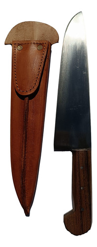 Cuchillo Artesanal - Cuchilla De 28cm De Acero Y Vaina Cuero