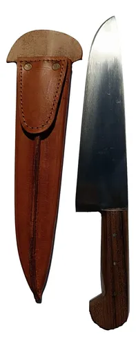 Cuchillo Artesanal - Cuchilla De 28cm De Acero Y Vaina Cuero