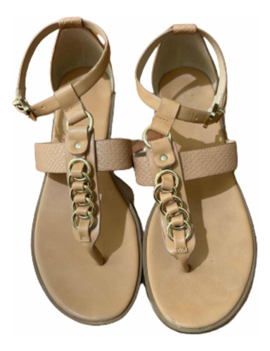 Sandalias Cuero Mujer Marca Aldo Color Beige Talla 37