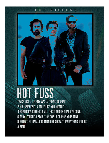 Poster Papel Fotografico The Killers Hot Fuss Album 80x60