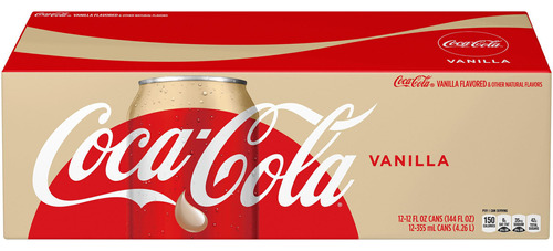 Refrigerante Coca Cola Baunilha Vanilla Caixa 12 Latas 355ml
