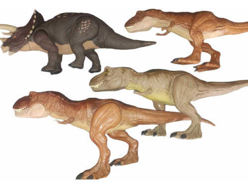 Tyrannosaurus Rex Mattel Jurassic World Lote De 4 Dinosaurs