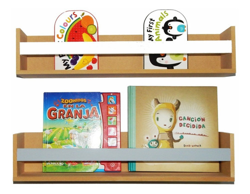 Estante Combinado  Infantil Repisas Porta Cuentos  Mdf 