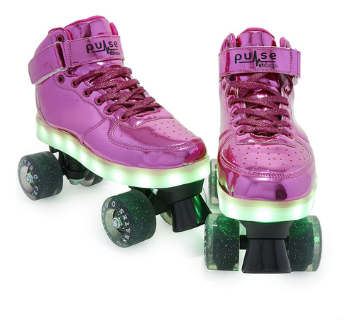 Patines De Ruedas Pulse Light Up Quad Skates, Tallas Ad...