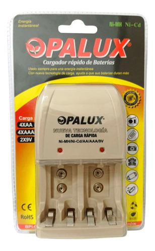 Cargador Batería Pila Recargable 9v/aa/aaa Ni-mh Ni-c Opalux