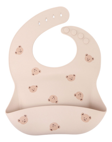 Babero De Silicona Ajustable Para Bebés, Impermeable, No Tóx