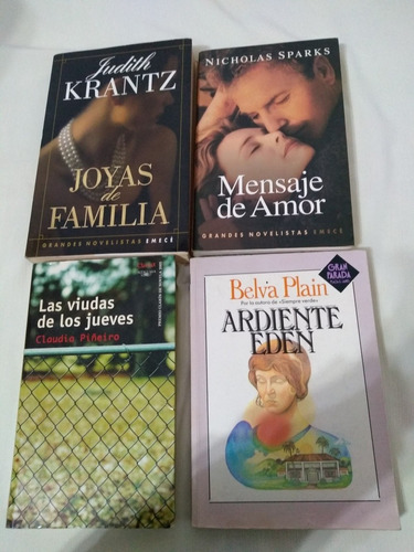 Lote X 4 Novelas Romanticas Nicholas Sparks Piñeiro Krantz P