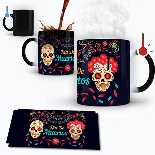 Taza Magica Dia De Muertos Regalo Ofrenda Diseño 7