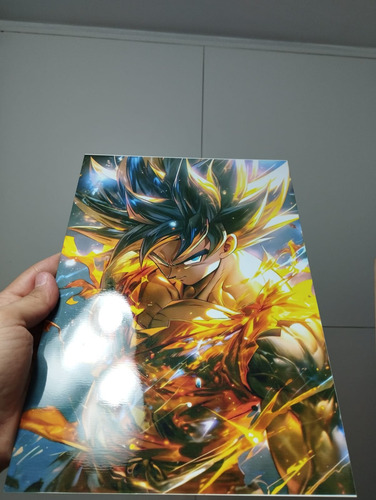 Cuadro Poster Metalico (20x29cm) Dragon Ball Goku Blanco