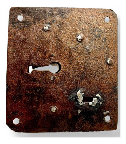 Cerradura Antigua De Hierro Con Llave Funciona (Usado)