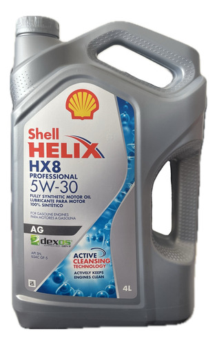 Aceite Shell Sintético Helix Hx8 Professional Ag 5w-30 - 4 L