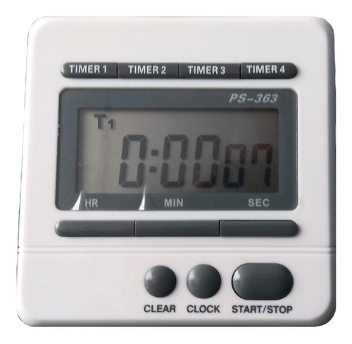 Timer Digital Reloj 4 Tiempos Alarma Regresivo Y Progresivo