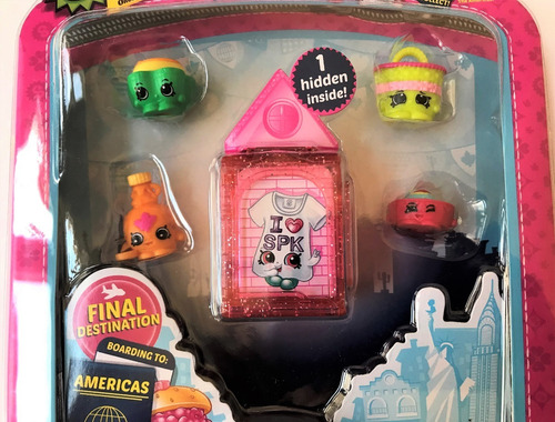 Lote 5 Sets Shopkins World Vacation Americas - Lote A (Usado)