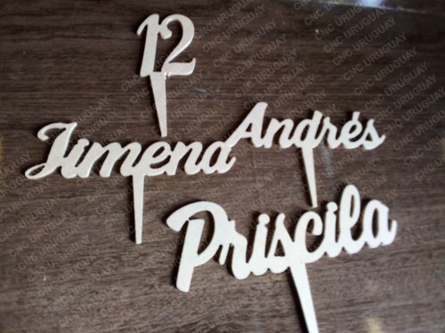 Imagen 9 de 10 de Facundo - Letras En Madera Para Decoración Mesa De Torta