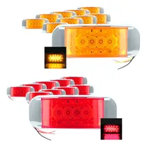 Comprar 10 Plafon 16 Led Rectangular Con Estrobo Bisel Crom 12-24v