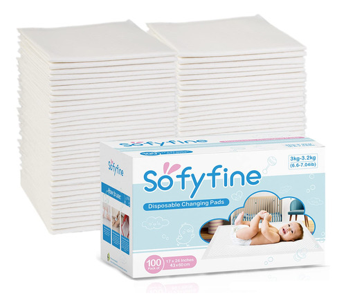 Sofyfine Cambiadores Desechables Para Bebe De 17 X 24 Pulgad