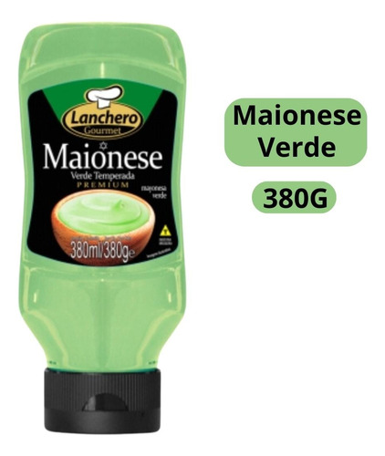 Maionese Verde Gourmet Premium 380ml Lanchero Bisnaga