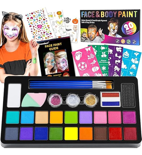 Kit De Pintura Facial Drawdart Para Niños - Kit De Pintura F