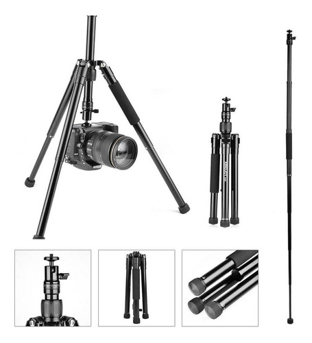 Tripé/monopé Portátil P056s Ball Head Botões De Controle 4kg