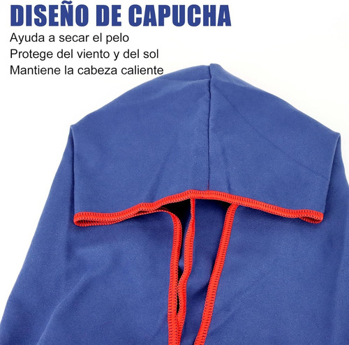 Poncho Microfibra Con Capucha Para Natación Y Surf