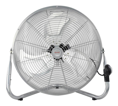 Ventilador de pared y de piso Mytek 3306 plateado con 3 aspas de metal, 20" de diámetro 127 V