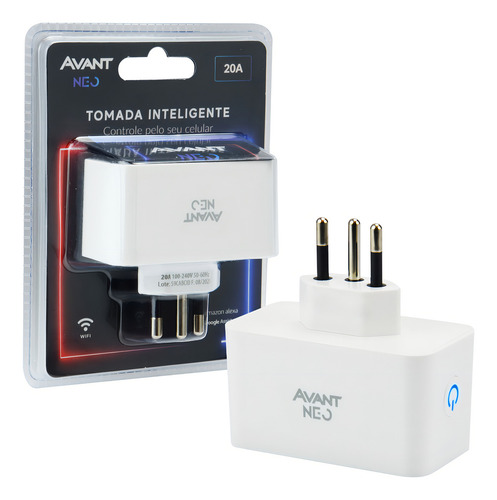 Tomada Inteligente Wifi 20a Consumo Smart Bivolt Avant Neo