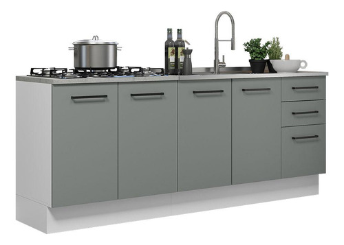 Cocina Integral Completa Modular Madesa Agata Con Pia 200cm