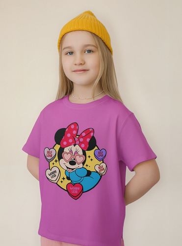 Playera Para Niña Minnie Mouse Caricatura De 6 A 8 Años