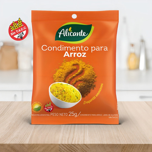 Condimento Alicante Para Preparar Arroz X 25 Gr