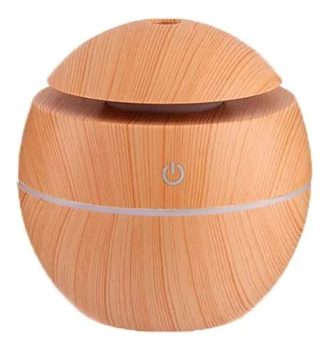 Humidificador Difusor De Aromas Redondo Madera Usb