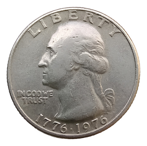 Moneda Conmemorativa 200 Años Libertad, 1/4 De Dolar, 1976 (Usado)
