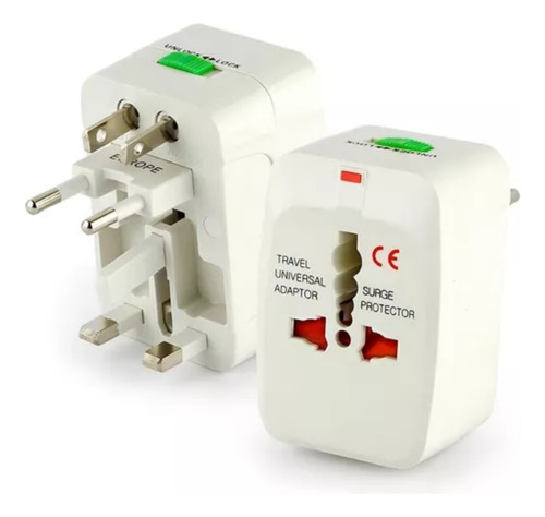 Adaptador Conector Viaje Enchufe Universal Con 2 Puertos Usb