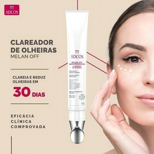 Creme Clareador de olheiras Adcos Melan-Off de 15g