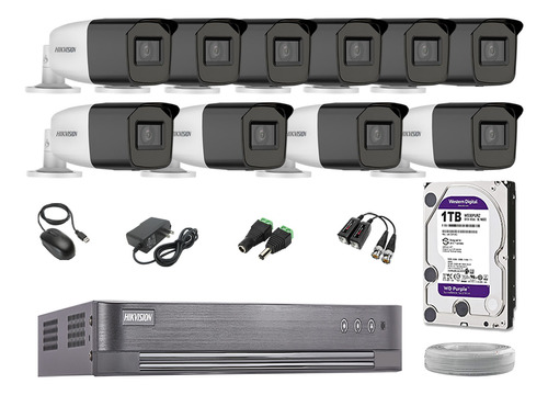 Cámaras Seguridad Exterior Kit 10 Varifocal Full Hd 1tb Wd