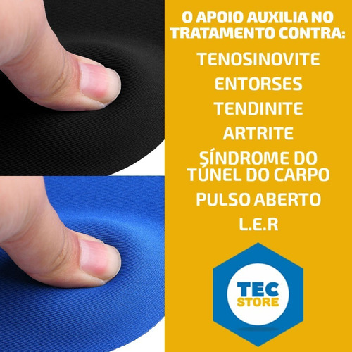Mousepad Com Apoio De Pulso Em Gel Punho Previne Dores