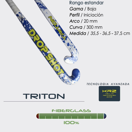 Palo De Hockey Drop Shot Triton 100% Fibra D Vidrio + Regalo