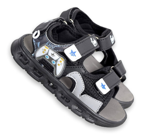 Imagen 5 de 7 de Sandalia Footy Nene Luces Led Velcro Diseños Verano