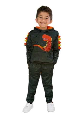 Pants Para Niño Niña Bordado Dinosaurio