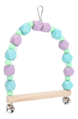 Columpio De Madera Coloreado Con Forma De Pájaro Colorido Na
